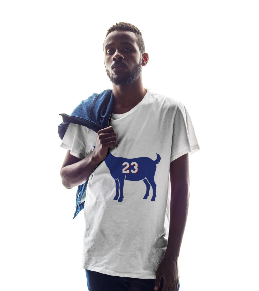 LeGOAT 23 Philadelphia Basketball Crowned Goat T-Shirt