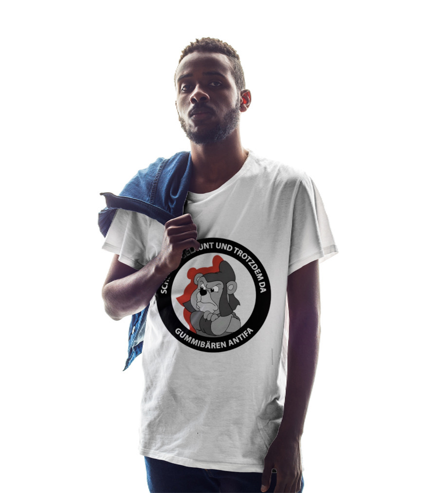 Schlecht Gelaunt Und Trotzdem Da Gummibären Antifa T-Shirt