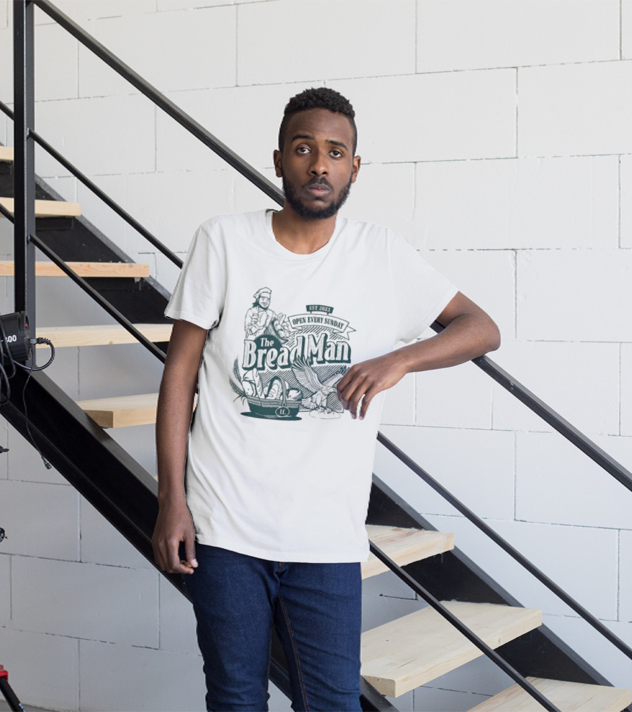 The Bread Man Open Every Sunday Vintage Bakery T-Shirt