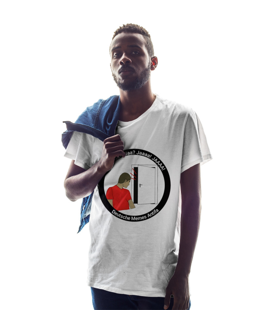 Thomas Jaa Jaaaa JAAAA Deutsche Memes Antifa Door Meme T-Shirt