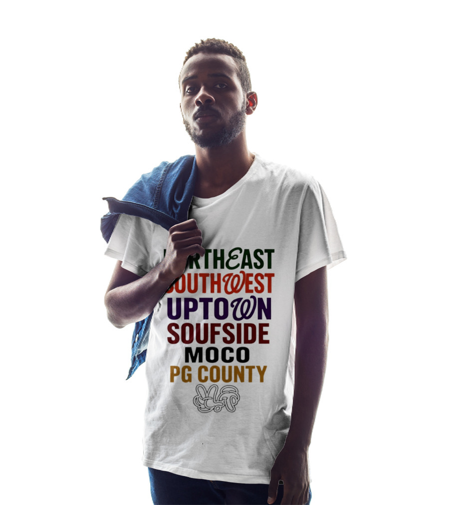 Northeast Southwest Uptown Soufside Moco PG County Peace Gesture T-Shirt