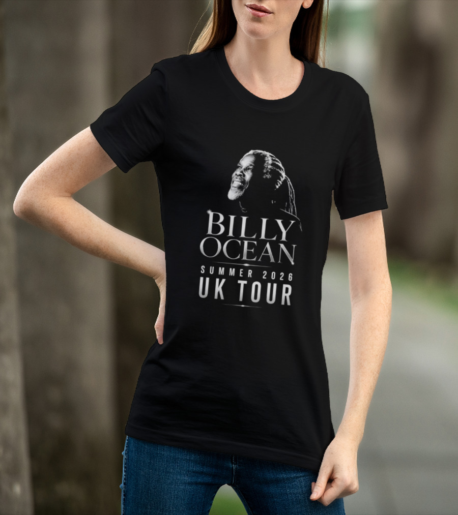 Billy Ocean Summer 2026 UK Tour Concert Merchandise T-Shirt