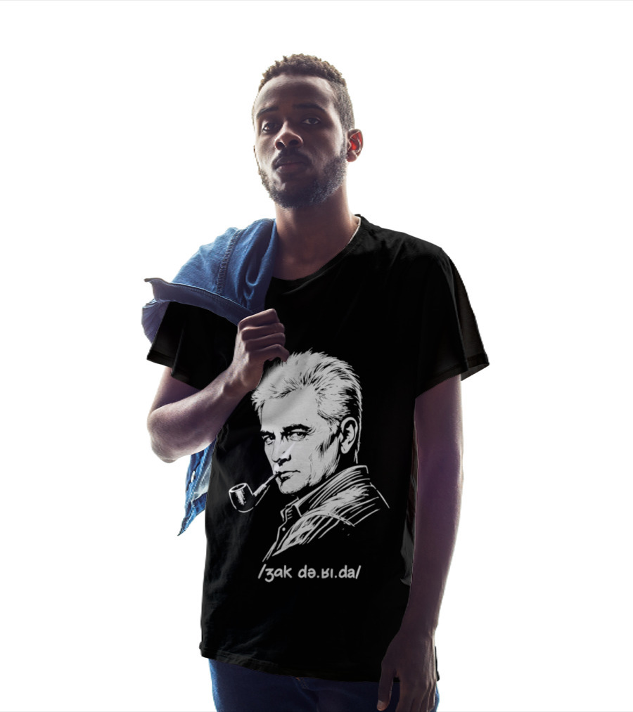 Jacques Derrida Zak De.ʁi.da Philosophy Pipe Sketch T-Shirt