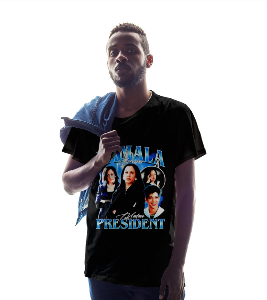 Kamala Harris Madam President Democratic Party Collage T-Shirt