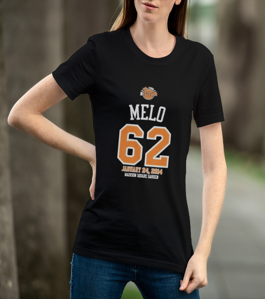 Melo 62 Knicks January 24 2014 Madison Square Garden T-Shirt