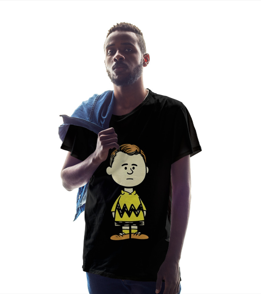 Charlie Brown Kirk Peanuts Style Character Fusion T-Shirt