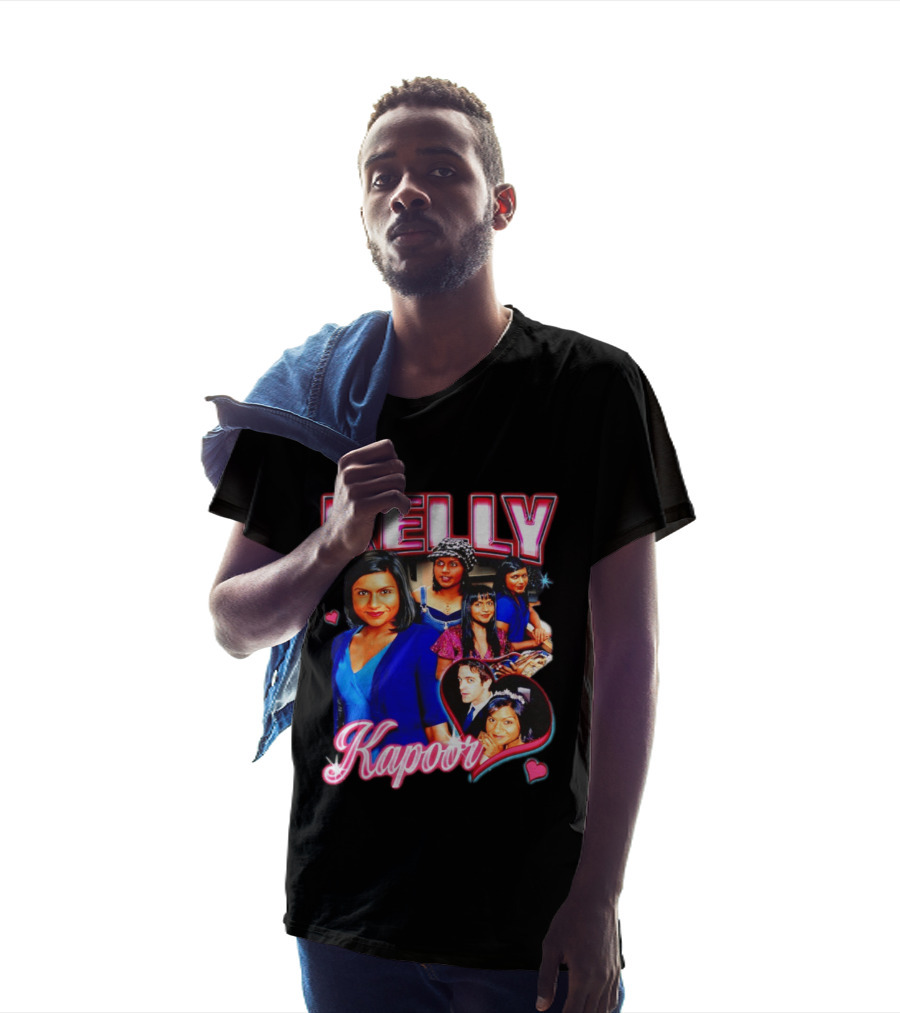 Kelly Kapoor 90s Bootleg Style With Hearts And Character Collage T-Shirt