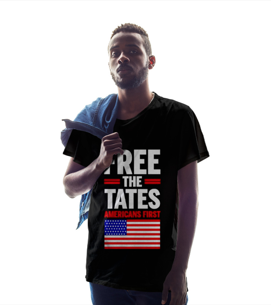 Free The Tates Americans First USA Flag T-Shirt