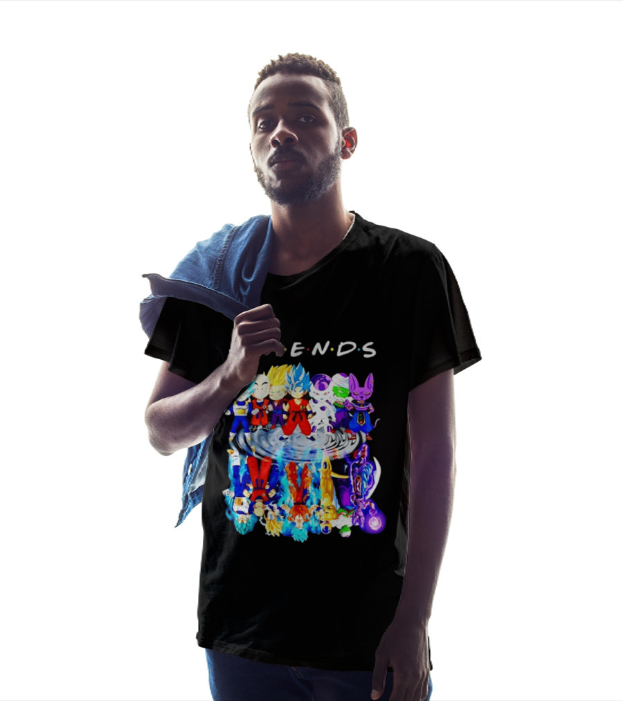 FRIENDS Dragon Ball Z Characters Goku Vegeta Piccolo Frieza Beerus T-Shirt