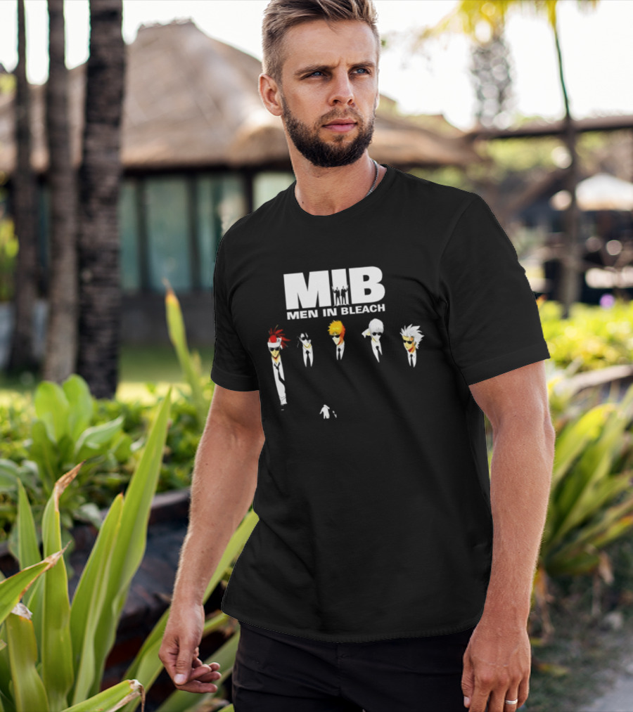 MIB Men In Bleach Crossover Men In Black International X Bleach Characters T-Shirt