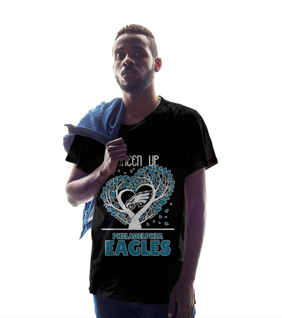 Philadelphia Eagles Green Up Heart Tree 2026 T-Shirt