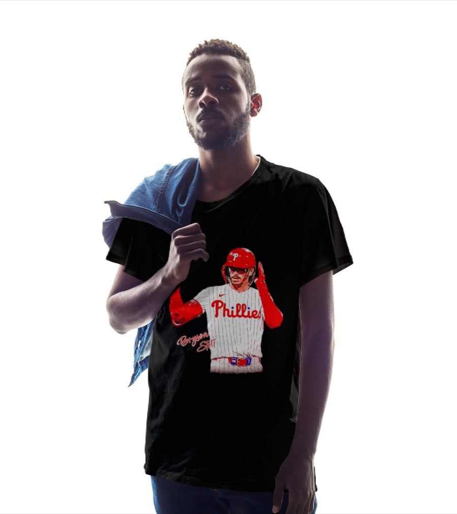 Philadelphia Phillies Bryson Stott Baseball Player Red And White Uniform T-Shirt