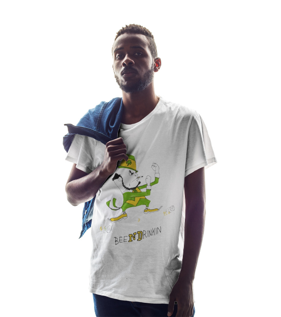 BeeNDrinkin Leprechaun Smoking St Patrick's Day Mischief T-Shirt