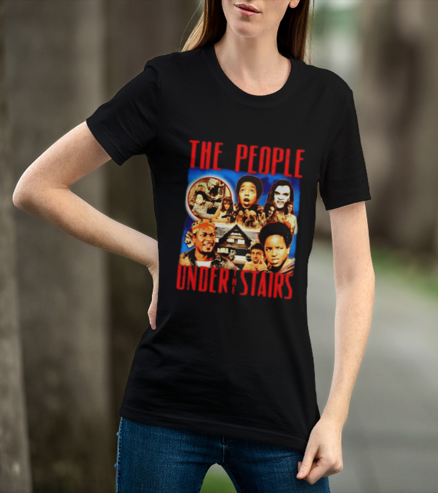 The People Under The Stairs Horror Movie Characters And Scenes Collage T-Shirt