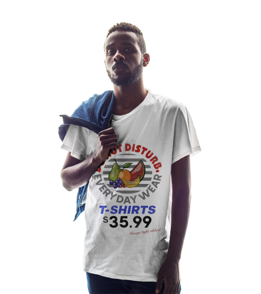 Do Not Disturb Everyday Wear Always Tight Ribbed Fruit Graphics 35.99 T-Shirt