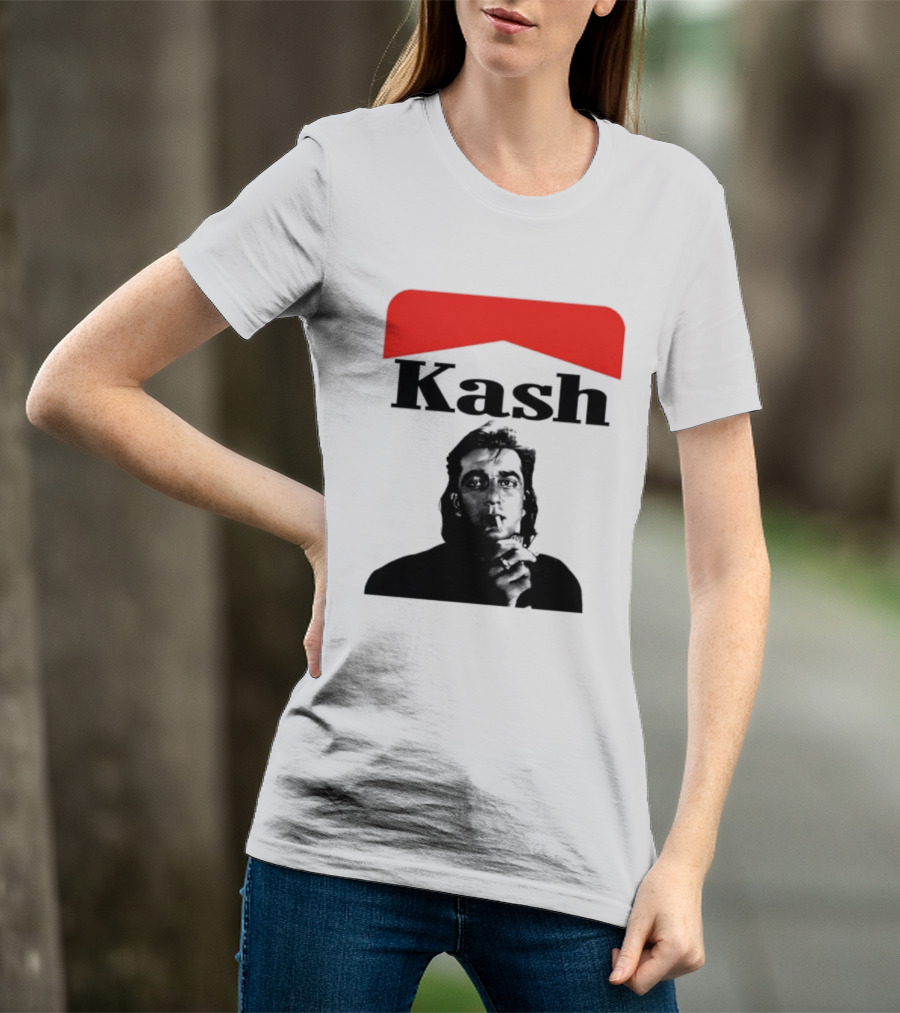 Kash Sanjay Dutt Smoking Iconic Red V Shape T-Shirt