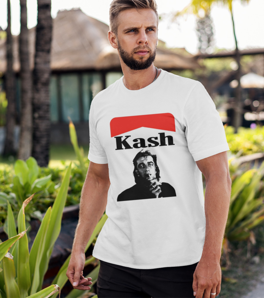 Kash Sanjay Dutt Smoking Iconic Red V Shape T-Shirt