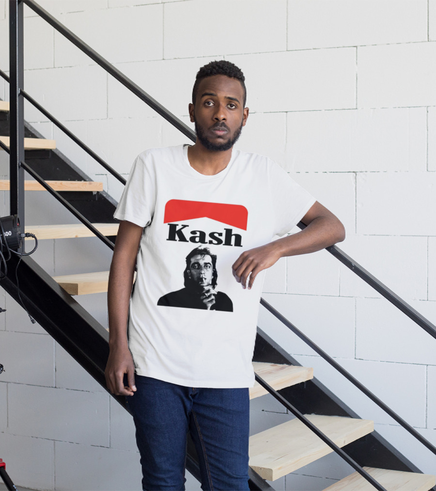 Kash Sanjay Dutt Smoking Iconic Red V Shape T-Shirt