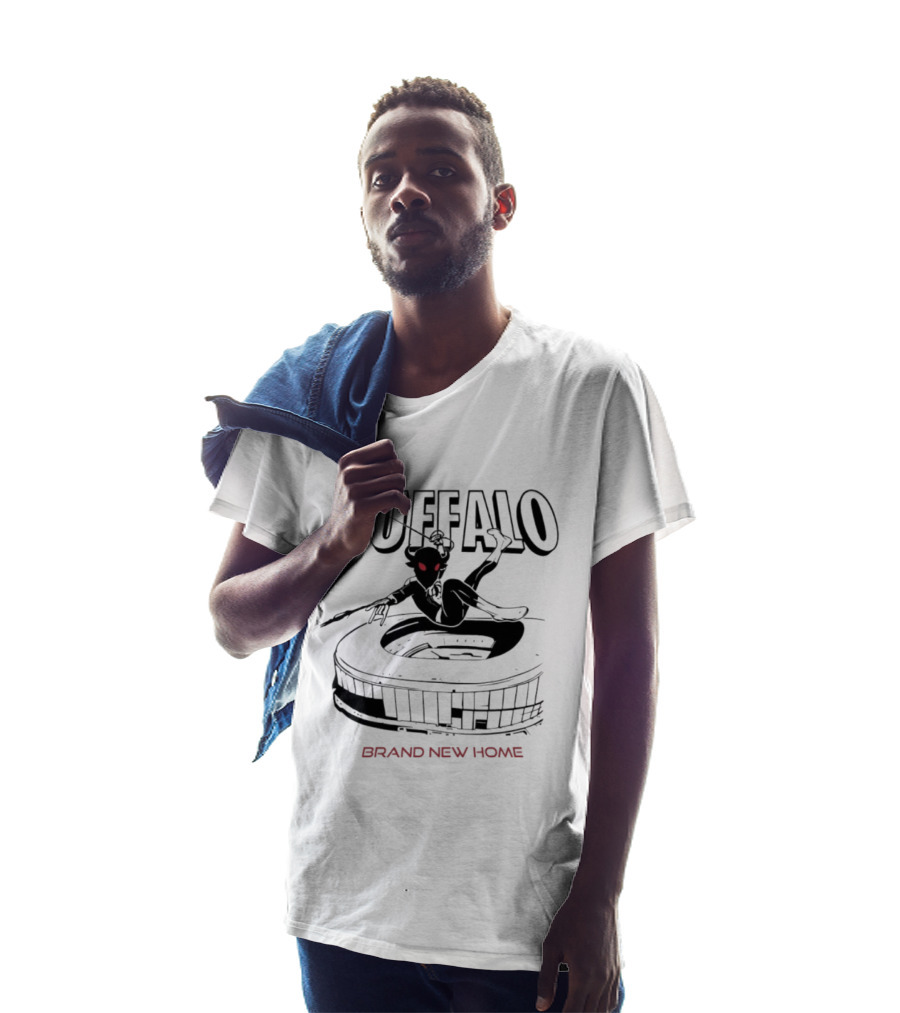 Buffalo Spider Man Swinging Brand New Home Stadium Marvel T-Shirt