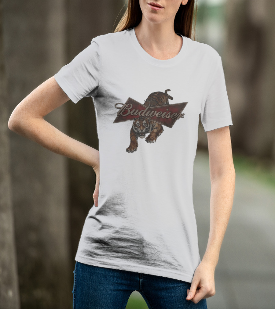 Budweiser Tiger Logo Jumping Tiger T-Shirt