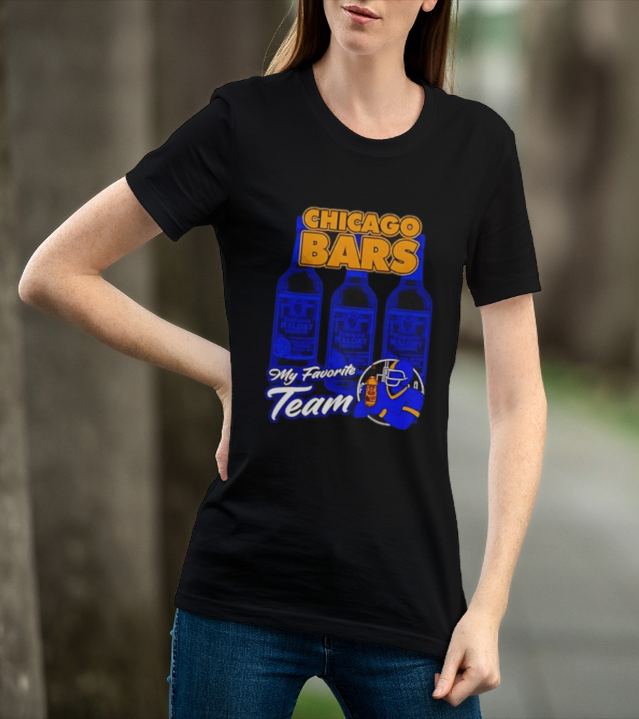 Chicago Bars My Favorite Team Jeppson's Malort Liqueur T-Shirt