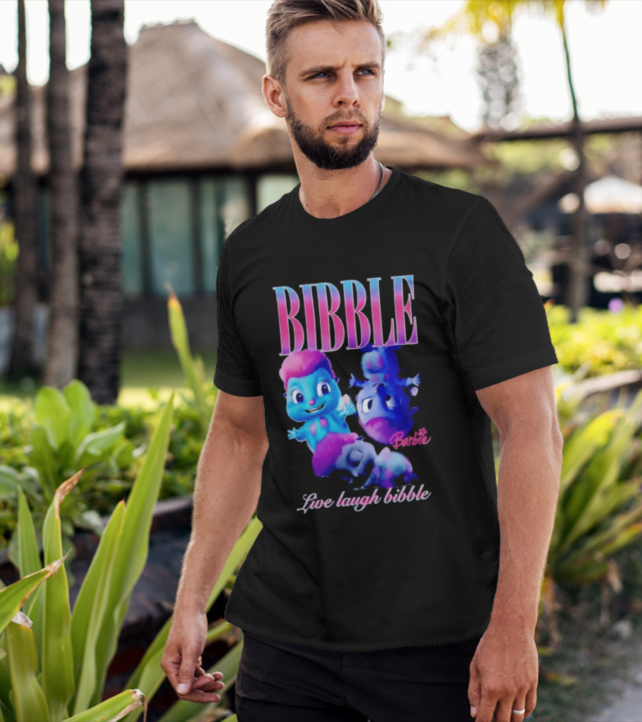 Bibble Live Laugh Barbie Cartoon Characters T-Shirt