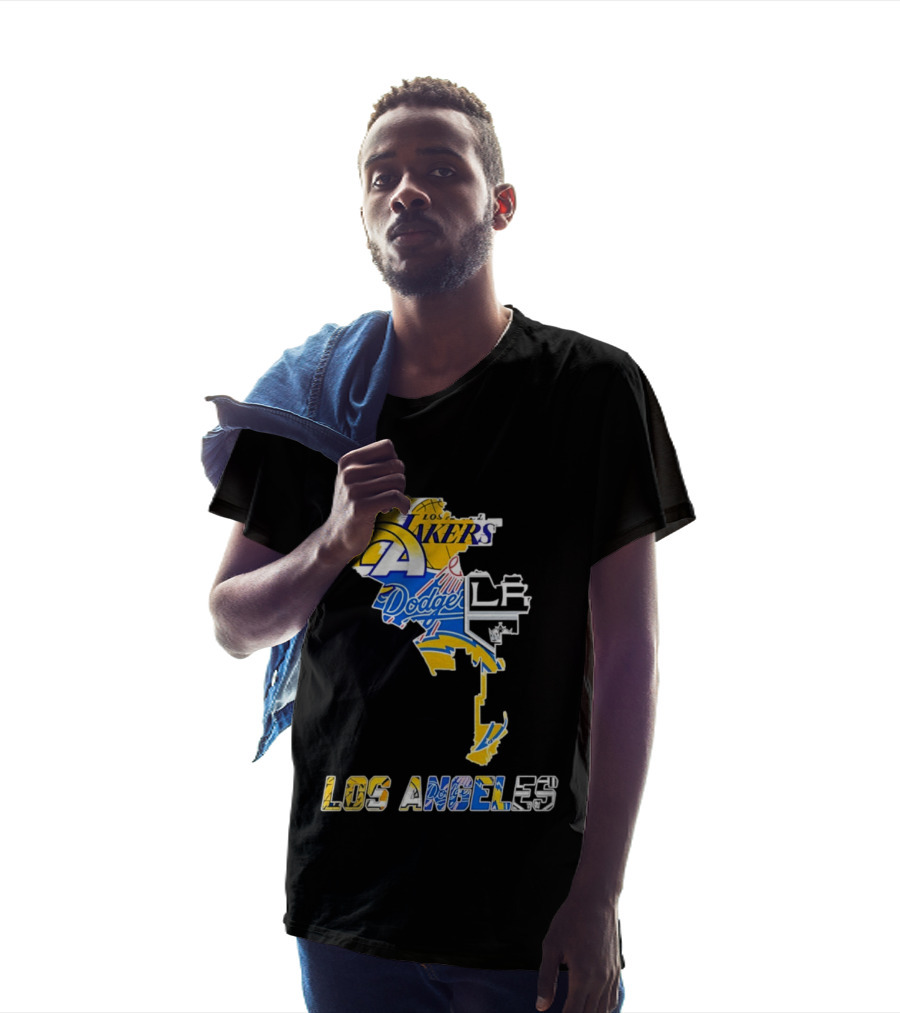 Los Angeles Lakers Dodgers Rams Chargers Kings Map Season 2026 T-Shirt