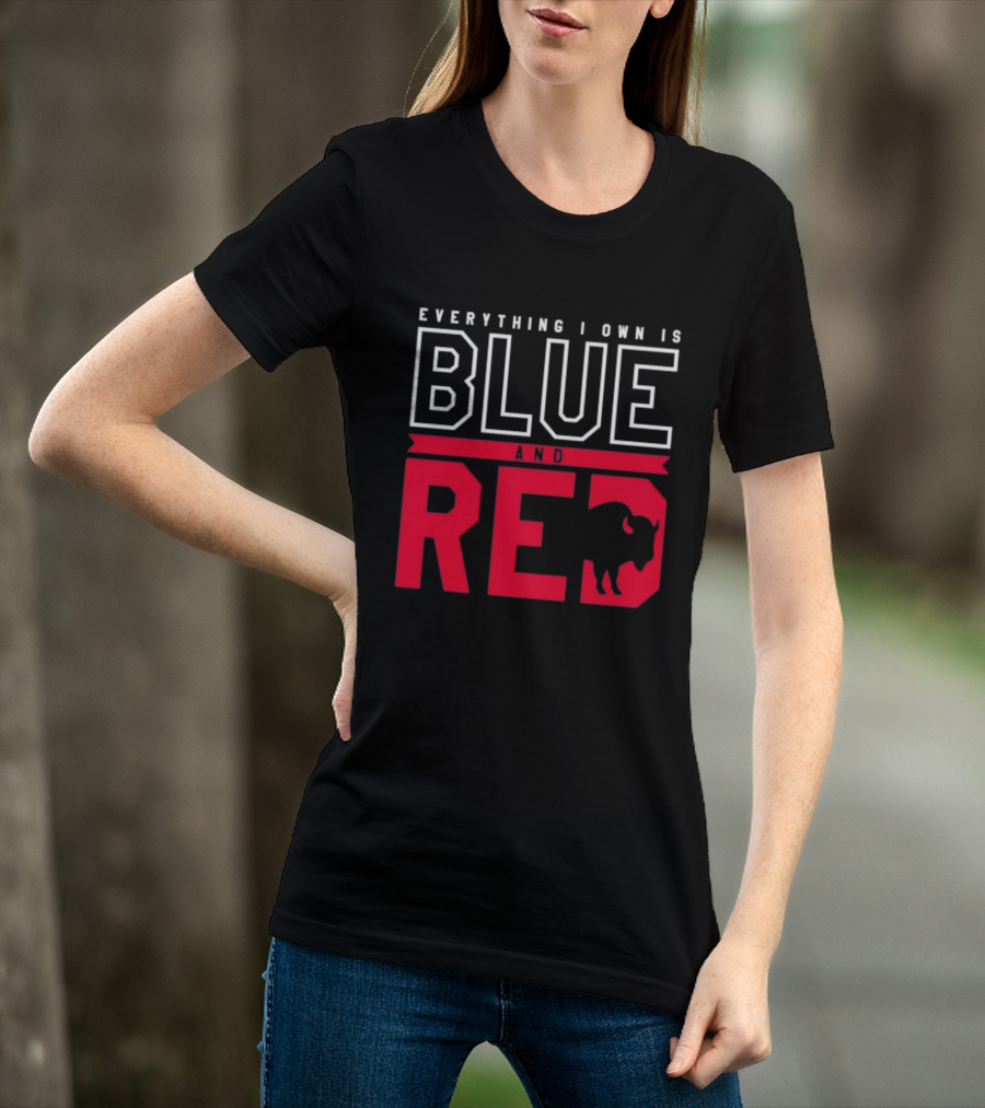 Everything I Own Is Blue And Red Buffalo Bills T-Shirt