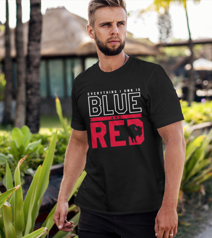 Everything I Own Is Blue And Red Buffalo Bills T-Shirt