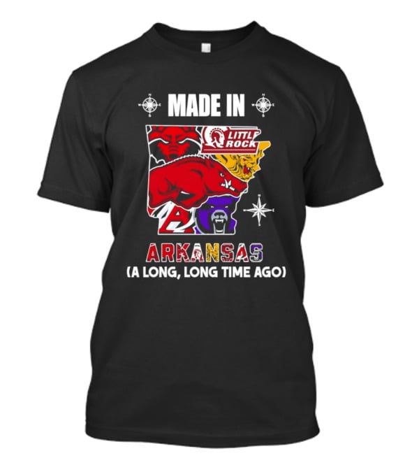 Made In Arkansas Little Rock Map A Long Long Time Ago T-Shirt