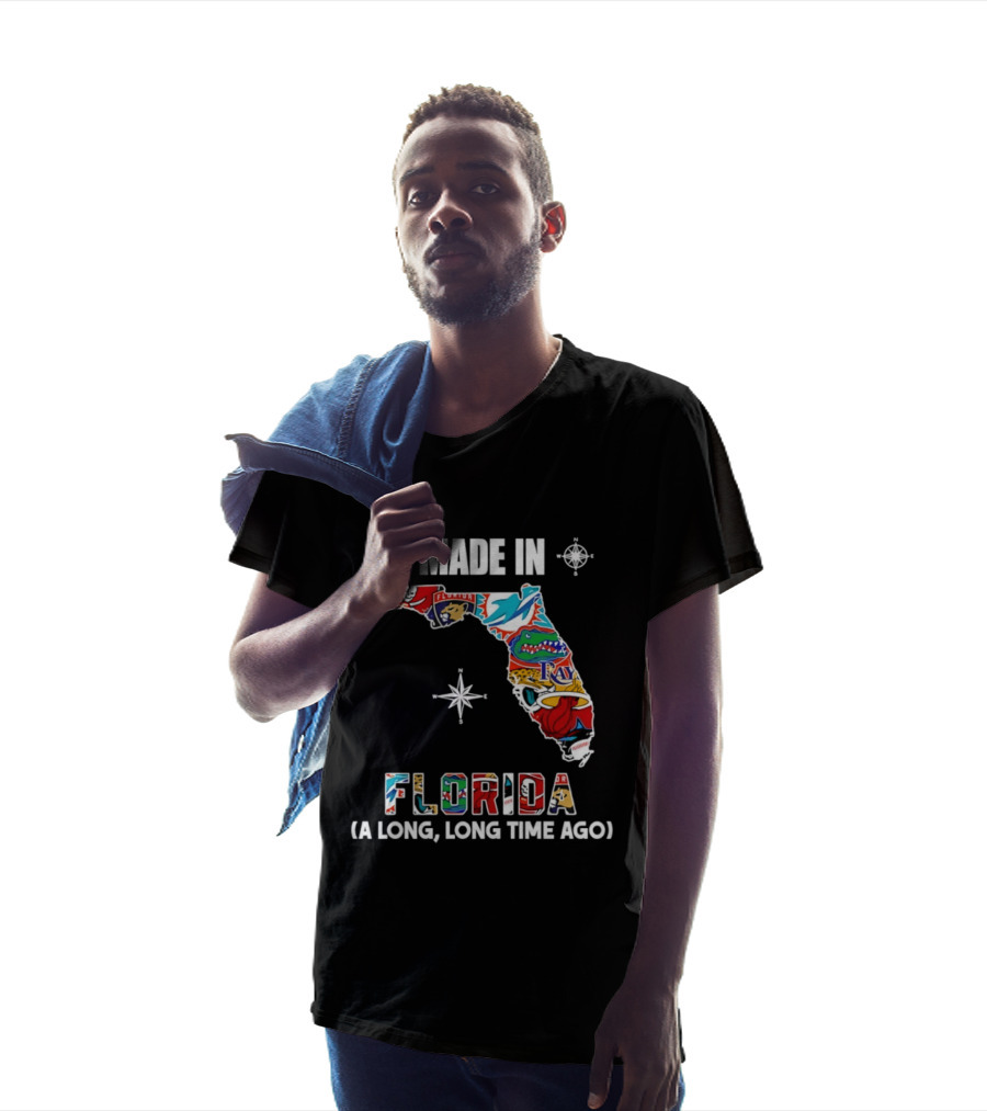 Made In Florida Map A Long Long Time Ago Florida Football Teams T-Shirt