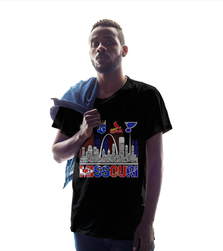 Missouri Skyline Kansas City Chiefs Royals Cardinals Blues T-Shirt