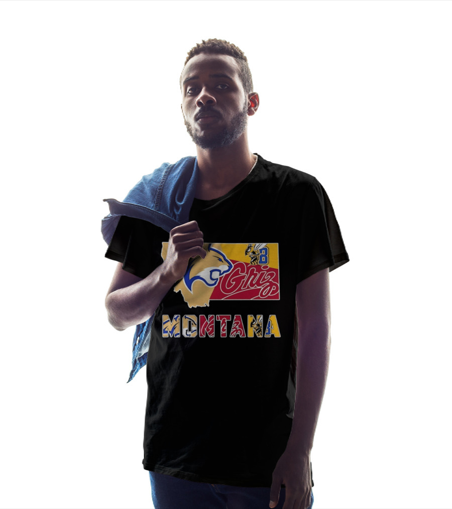 Montana Bobcats Griz 2026 College Football Map T-Shirt