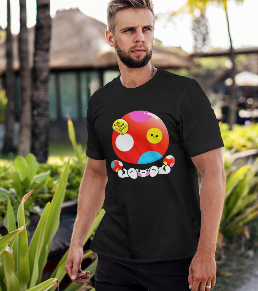Mushroom Fun Times Bright Polka Dot T-Shirt