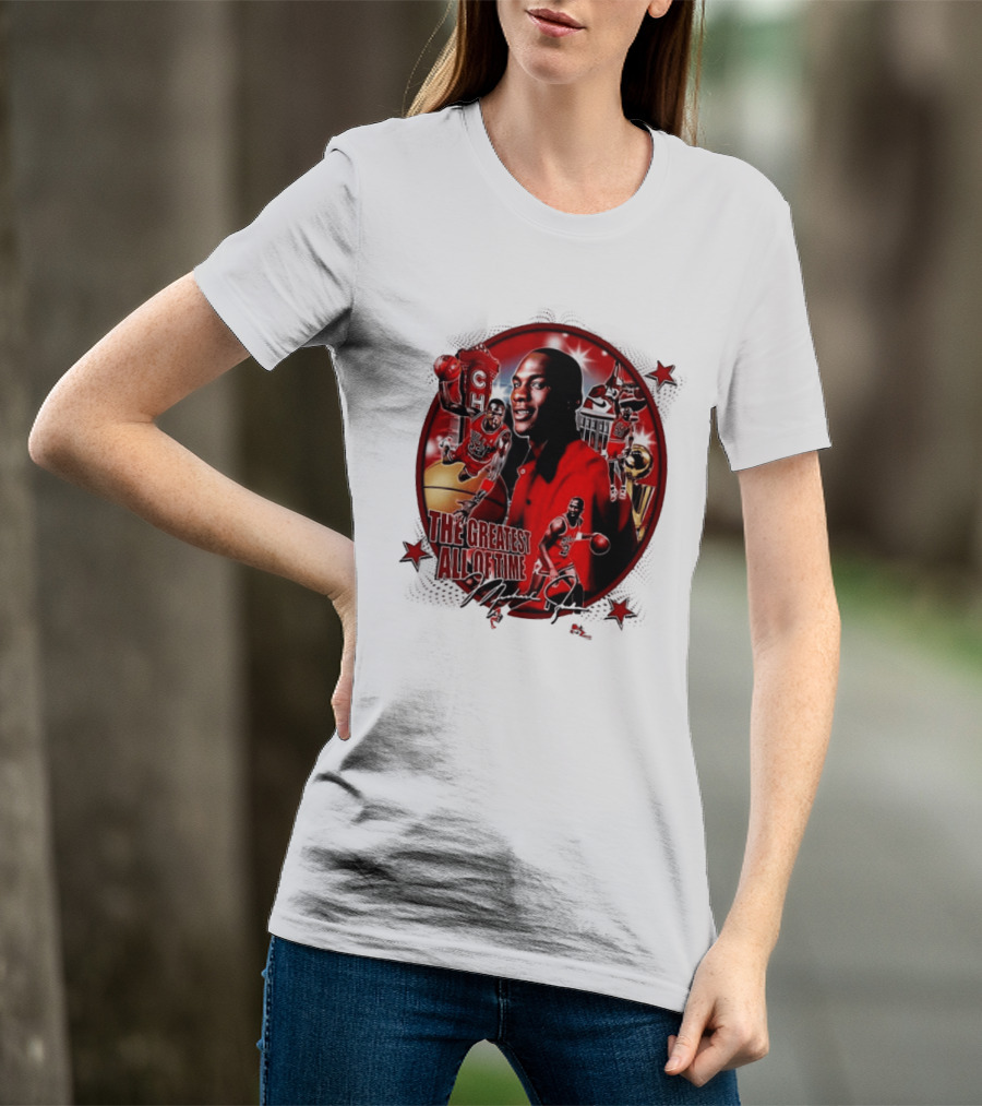 The Greatest Of All Time Michael Jordan Chicago Basketball Legend Trophy T-Shirt