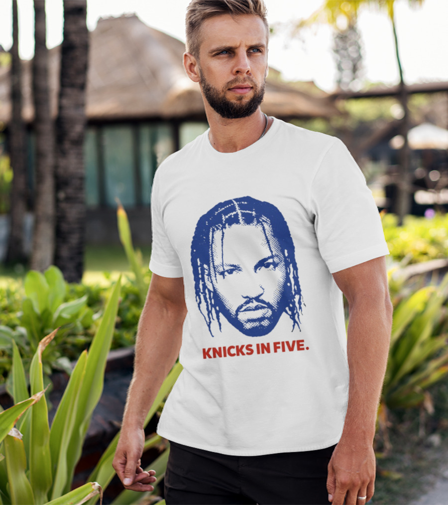New York Knicks Jalen Brunson Knicks In Five Swag Head T-Shirt