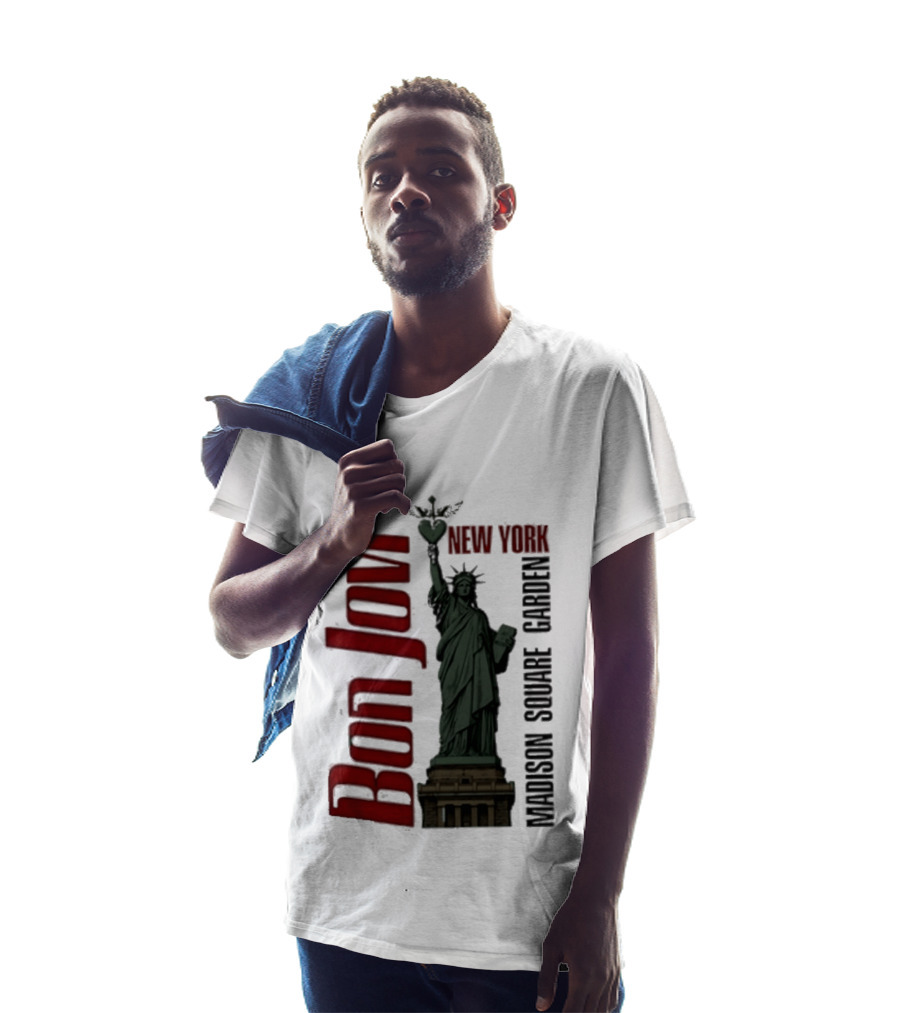 Bon Jovi Statue Of Liberty New York Madison Square Garden T-Shirt