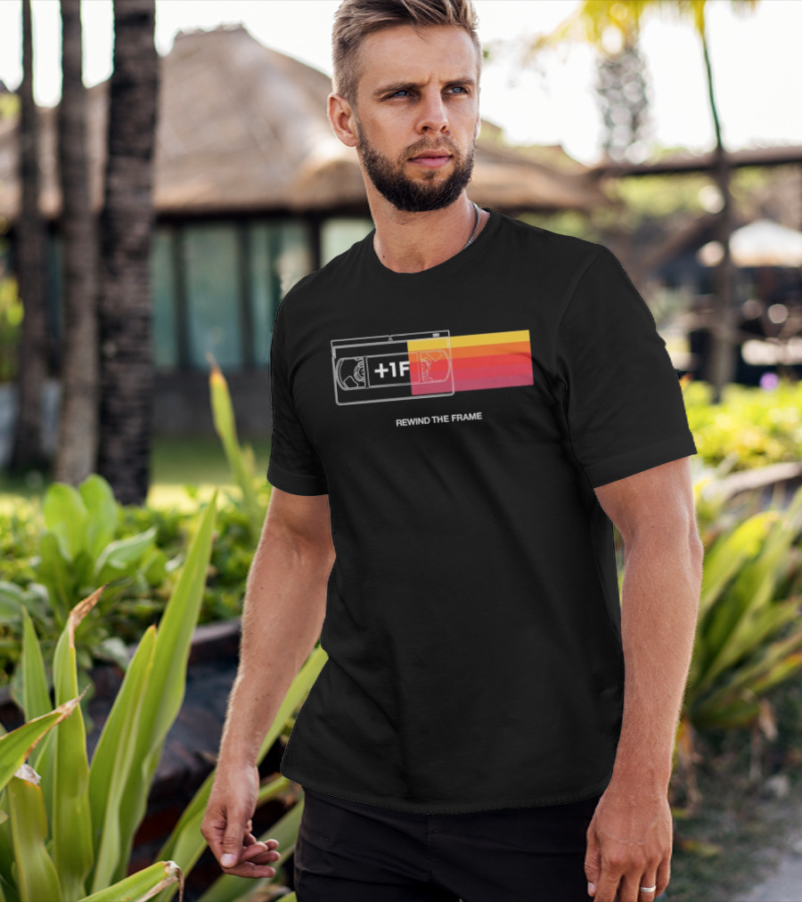 Rewind The Frame Retro VHS Tape 80s Aesthetic T-Shirt