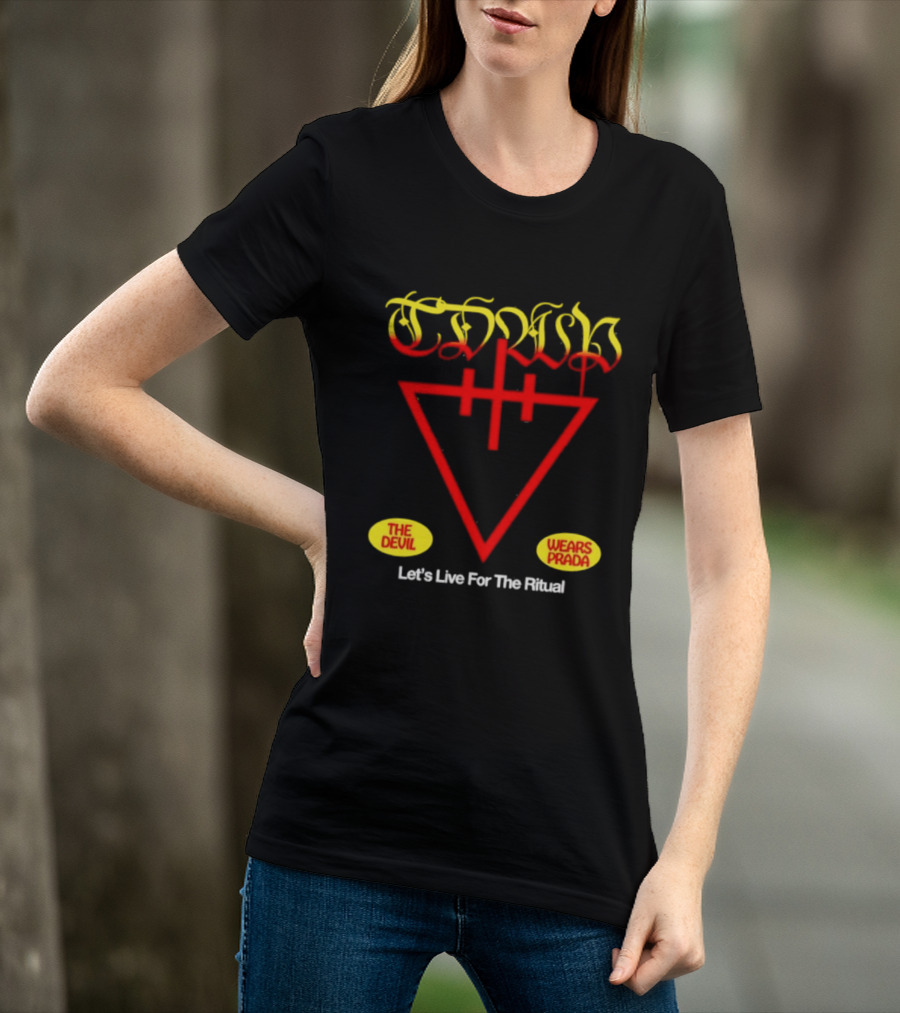 The Devil Wears Prada Ritual Inverted Triangle Symbol Let's Live For The Ritual T-Shirt