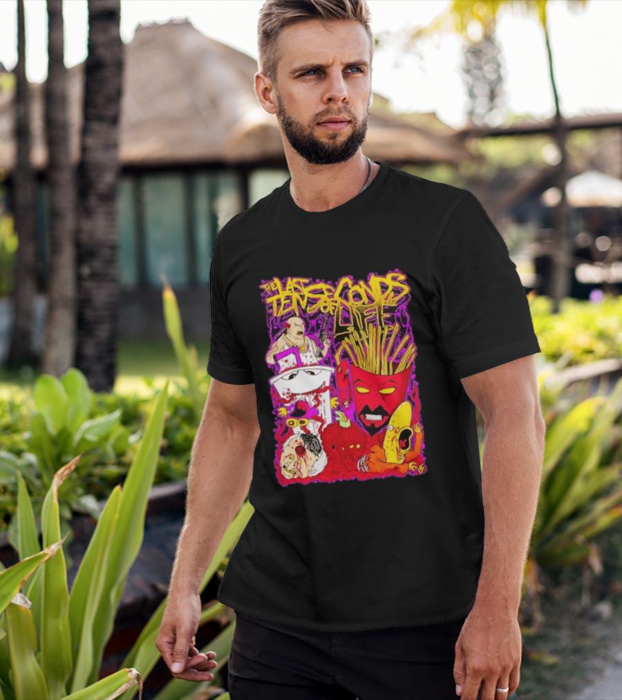 The Last Ten Seconds Of Life Aqua Teen Hunger Force Characters Frylock Master Shake Meatwad Carl T-Shirt
