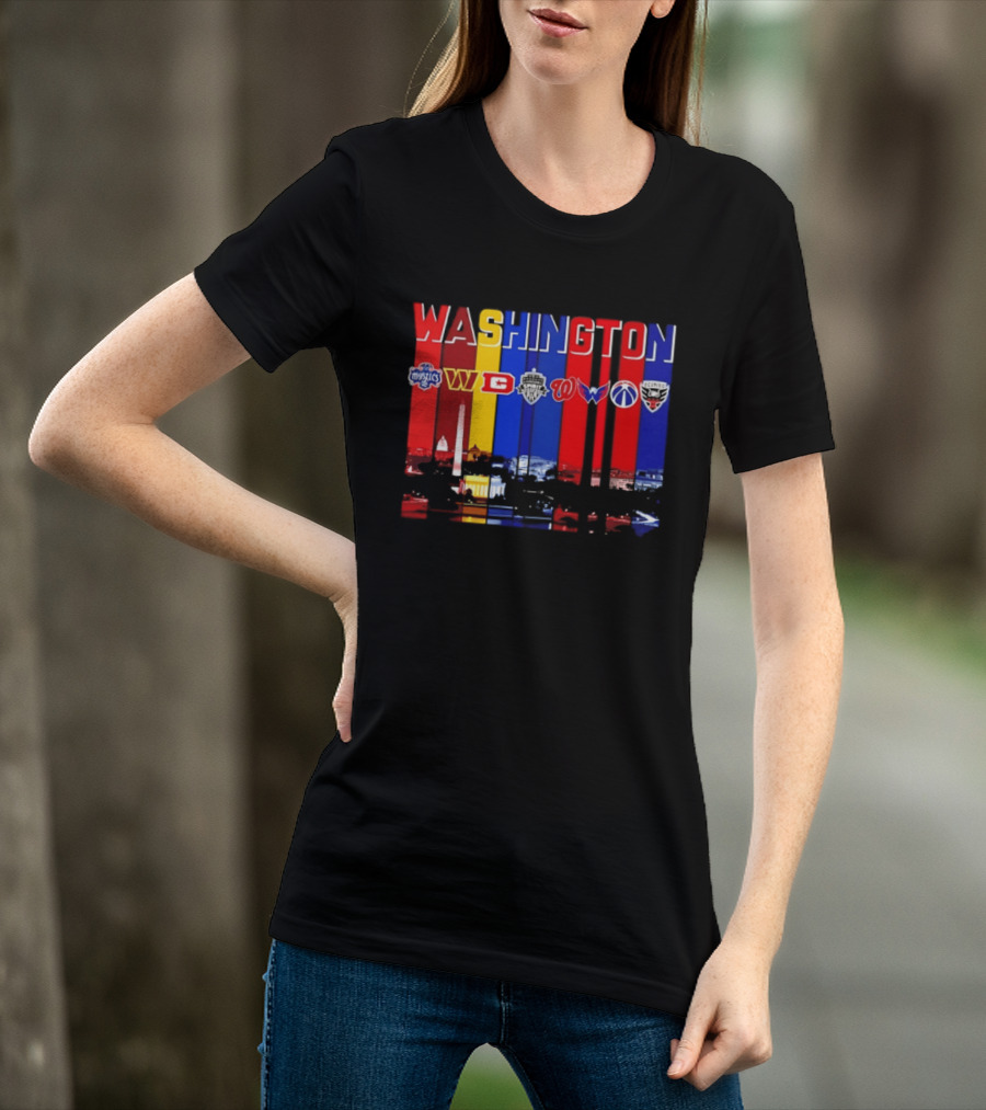 Washington Mystics Commanders Spirit Nationals Wizards DC United T-Shirt