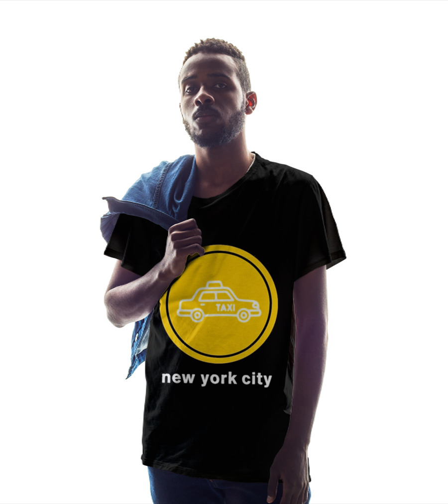 New York City Taxi Cab Blink 182 Iconic Yellow Circle T-Shirt