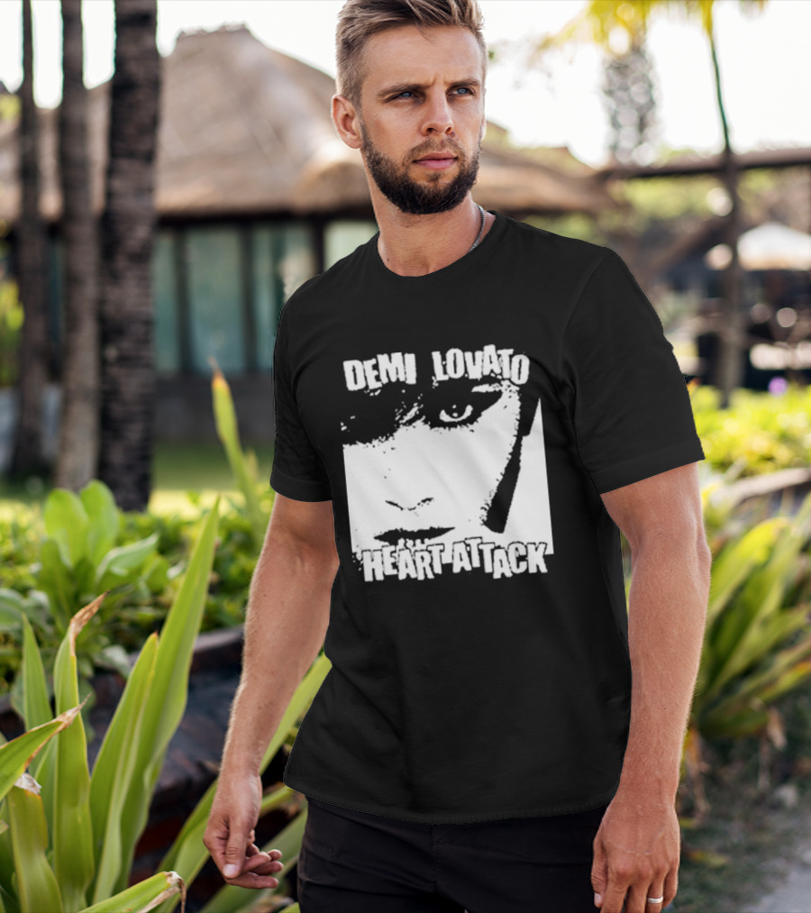 Demi Lovato Heart Attack Anniversary Face T-Shirt