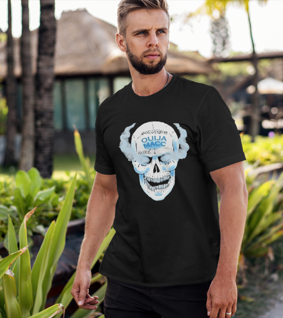 Ouija Macc Skull Blessed Trash Smoke Effect Design D 977 T-Shirt