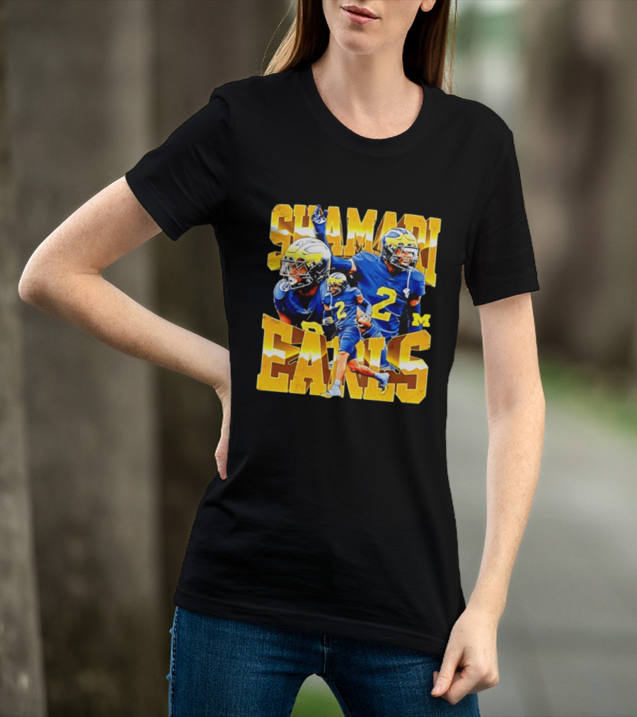 Shamari Earls 2 Michigan Wolverines NCAA Football Player Sports Fan Gear T-Shirt