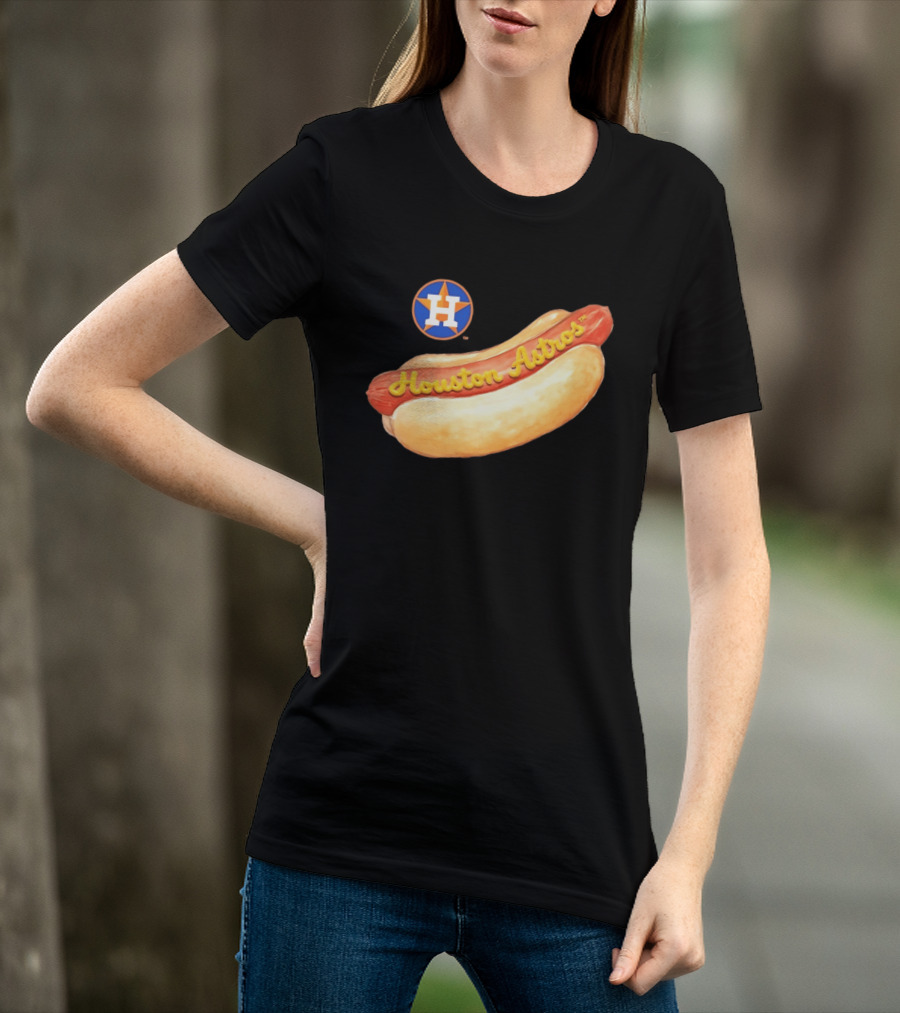 Houston Astros Hot Dog MLB 2026 Season Fan T-Shirt