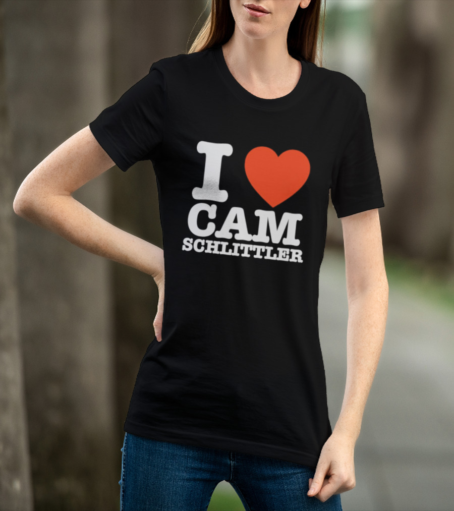 I Love Cam Schlittler Red Heart T-Shirt