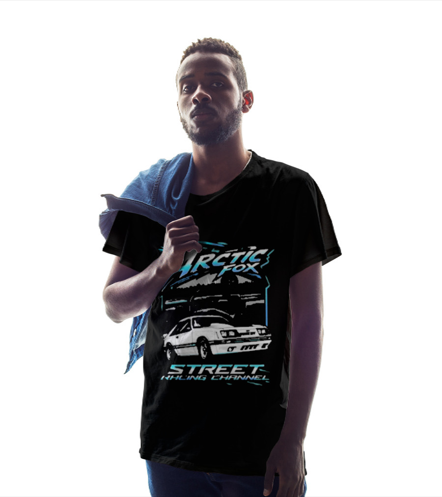 Arctic Fox Street Racing Channel Classic Car Enthusiasts T-Shirt