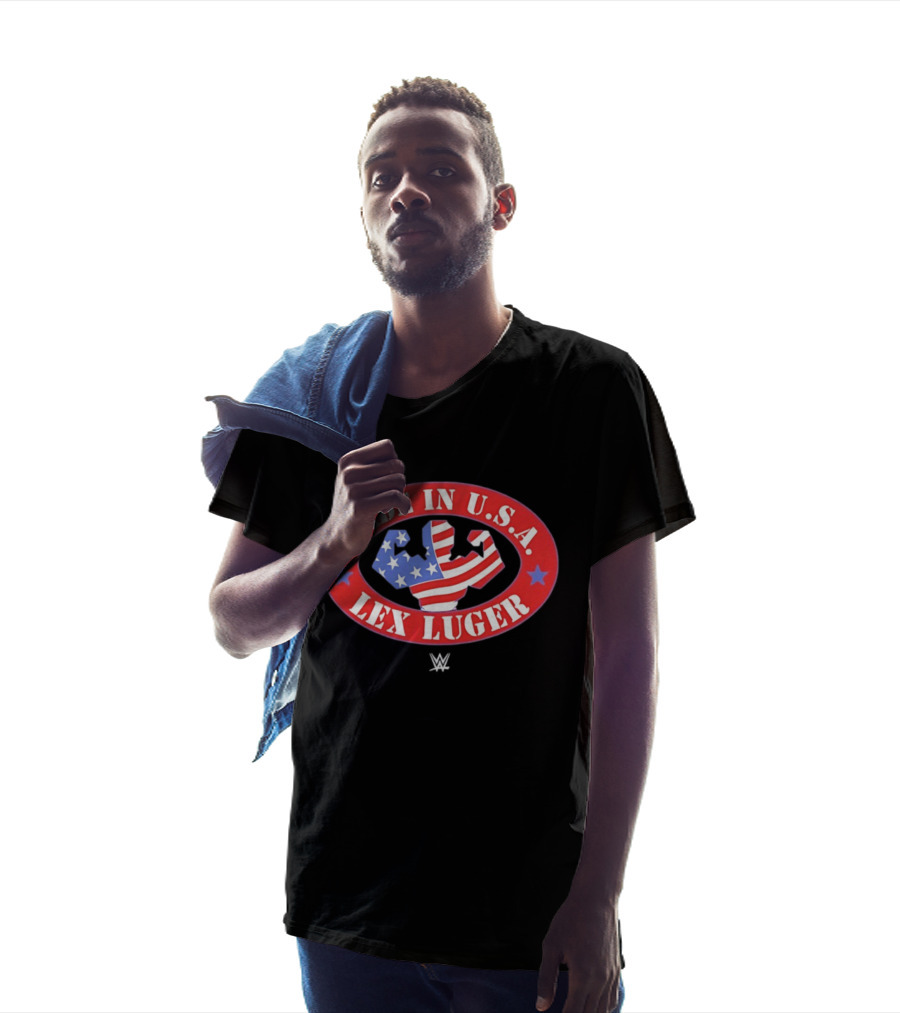 Made In USA Lex Luger Muscle Stars Stripes WWE 2026 T-Shirt