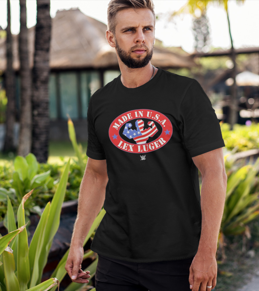 Made In USA Lex Luger Muscle Stars Stripes WWE 2026 T-Shirt